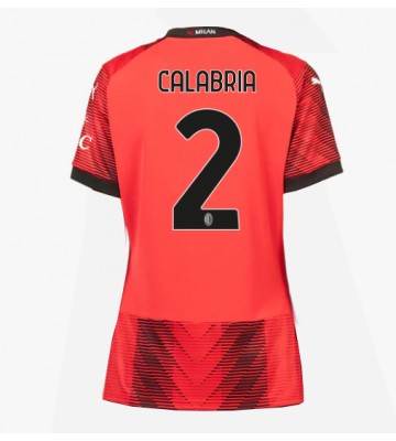 AC Milan Davide Calabria #2 Koszulka Podstawowych Kobiety 2023-24 Krótki Rękaw